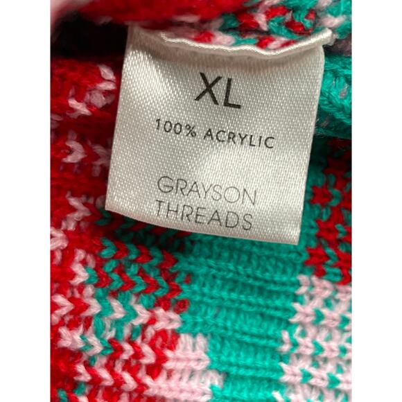 Ugly Christmas Sweater Mens XL Pullover Santa Baby Holiday Grayson Threads NWT - Picture 6 of 7